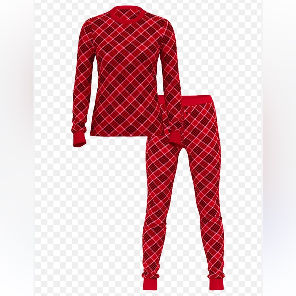 Victoria's Secret iconic women’s thermal Red Checkered Pajama Set size XXL GUC!